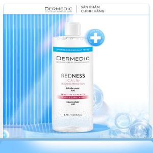 Nước tẩy trang Dermedic cho da nhạy cảm, mẩn đỏ REDNESS micellar water H2O 500 ml